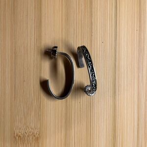 LOIS HILL 925 Sterling Silver Filigree Oval Earrings